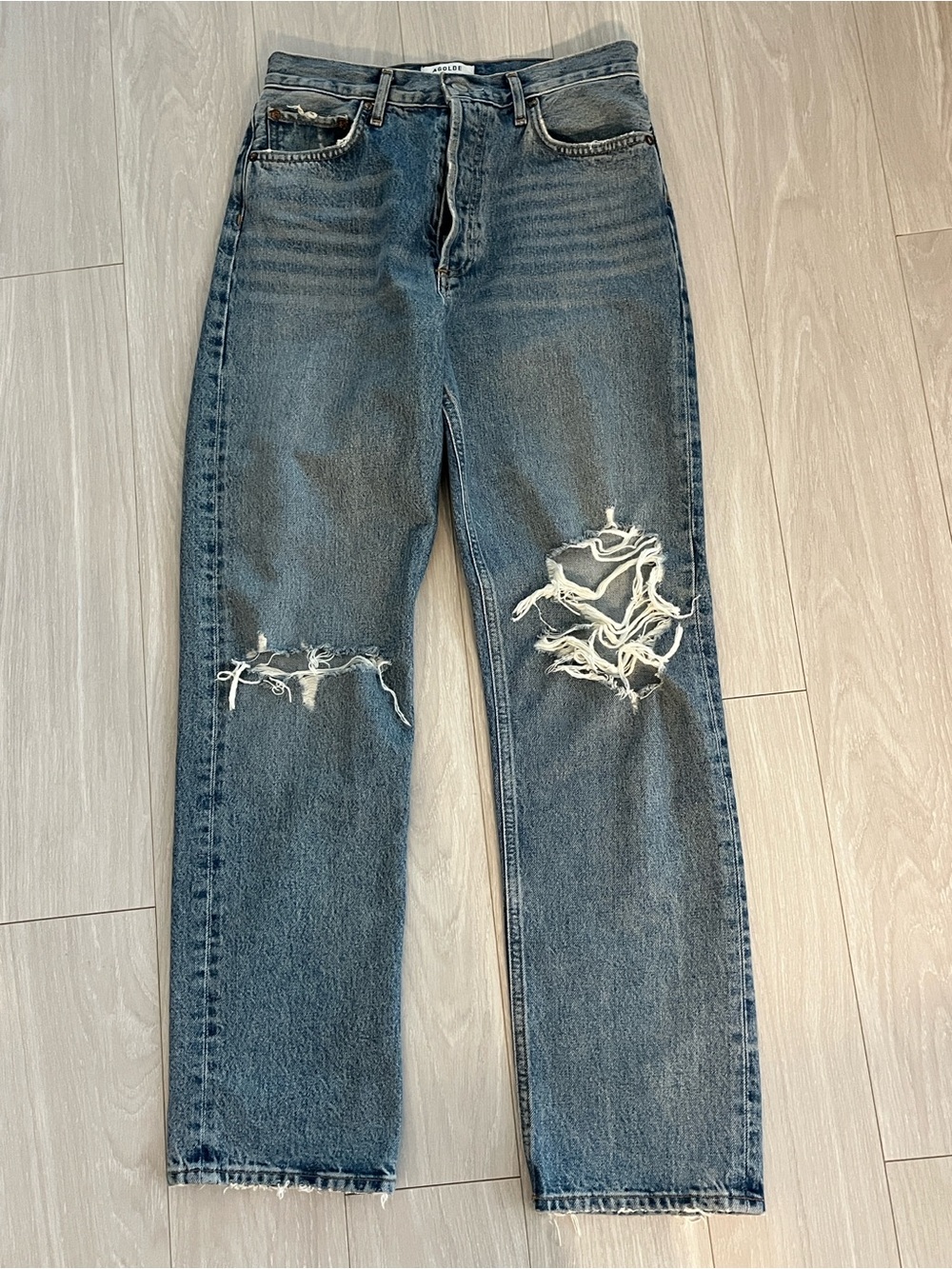 AGOLDE 90’s Pinch Waist Distressed Jeans Size 27